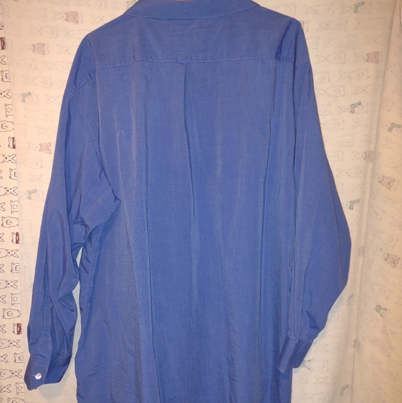 Murano Dress Shirt Mens Size 18 1/2 38 Tall Long Sleeve Button Down Shiny Look - Picture 2 of 3